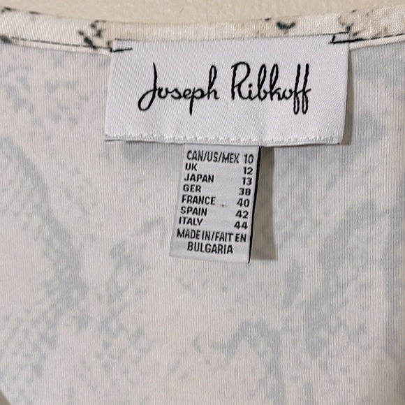 Joseph Ribkoff Python Snake Print Dress in Ivory/Beige/Black size 10 - Picture 14 of 16